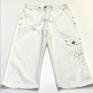 SPORTELLE Womens 8 White Capri Pant